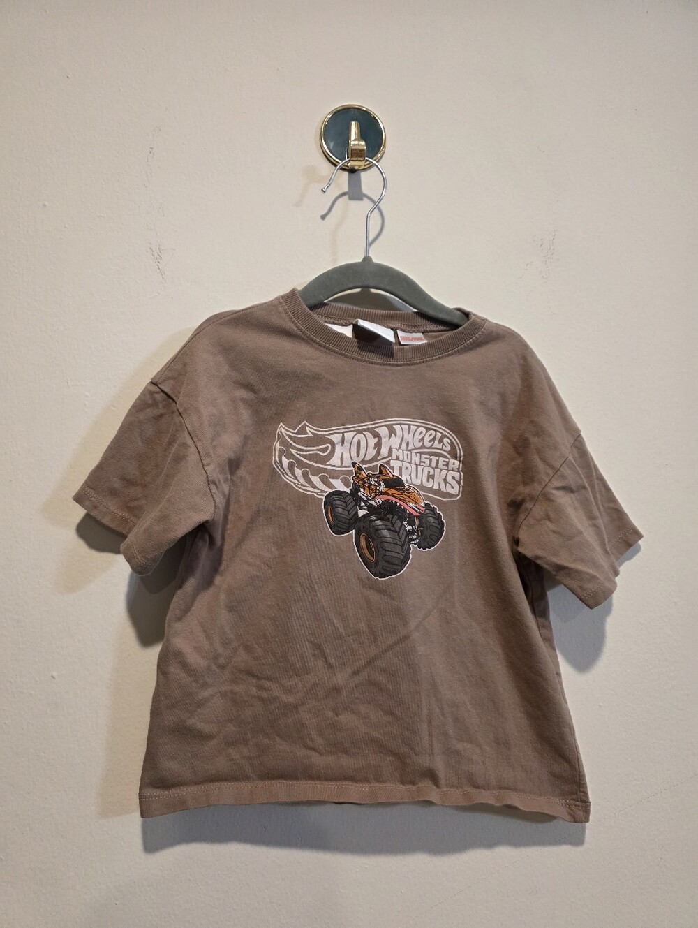 Zara Brown Monster Trucks Graphic Tee - Kids